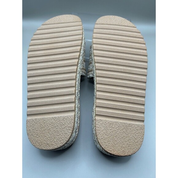 Steve Madden Beller Womens Sandals Natural Woven Flat Platform Size 10M NEW - Picture 5 of 6
